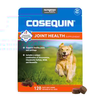 Nutramax Cosequin for Dogs Joint Health Supplement Contains Glucosamine for Dogs Plus Chondroitin MSM and Omega-3s Supports Joint and Skin and Coat Health For All Breeds and Sizes - 120 Count-product-tile