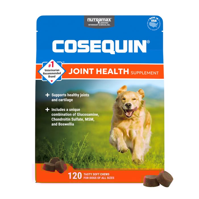 Nutramax Cosequin for Dogs Joint Health Supplement Contains Glucosamine for Dogs Plus Chondroitin MSM and Omega-3s Supports Joint and Skin and Coat Health For All Breeds and Sizes - 120 Count product detail number 1.0