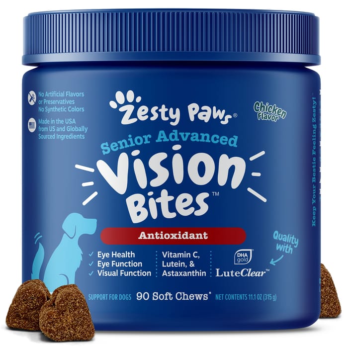 Zesty Paws Senior Advanced Vision Bites™ Chicken Flavored Soft Chew Vision Supplement for Dogs - 90 Count product detail number 1.0