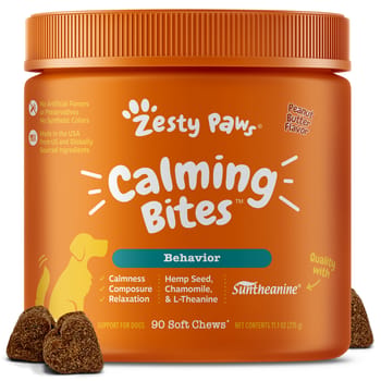 Zesty Paws Calming Bites&trade; Peanut Butter Flavored Soft Chew Behavior Supplement for Dogs - 90 count-product-tile