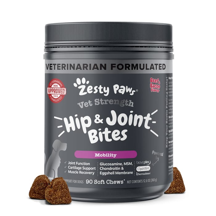 Zesty Paws Vet Strength Hip & Joint Beef & Bacon Flavor Soft Chew Mobility Supplement for Dogs - 90 count product detail number 1.0