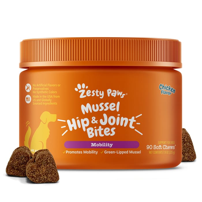 Zesty Paws Mussel Mobility Bites™ Chicken Flavored Soft Chew Hip & Joint Supplement for Dogs - 90 count product detail number 1.0