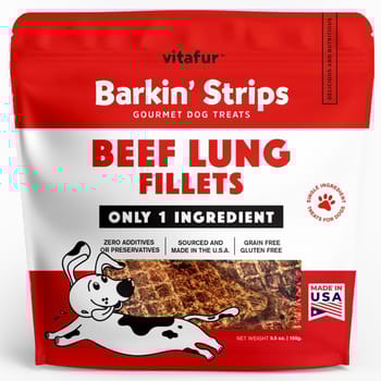 Vitafur Beef Lung Fillets Dog Treats - 5.5 oz Bag-product-tile