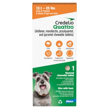 Credelio Quattro Chewable Tablet for Dogs 12.1-25lbs - 1 pack-product-tile