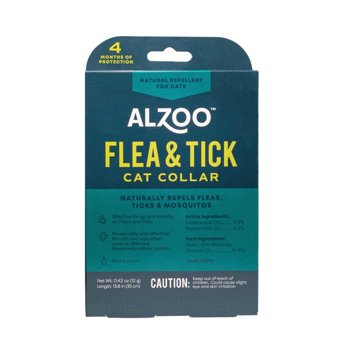 Alzoo Plant-Based Flea & Tick Collar for Cats - 13.8 in. Collar product detail number 1.0