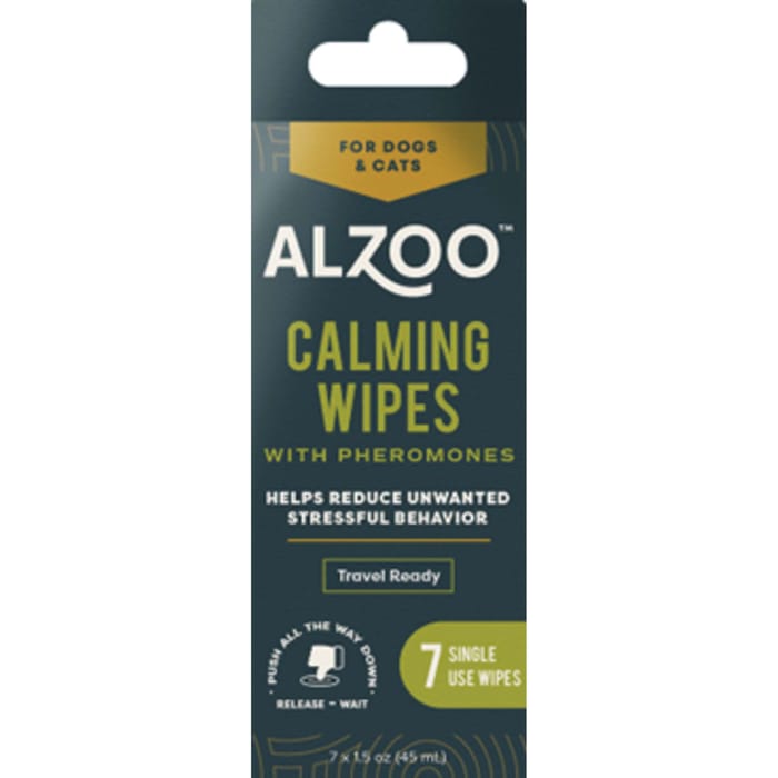 Alzoo Calming Wipes with Pheromones for Dogs and Cats - 7 Single-Use Wipes product detail number 1.0