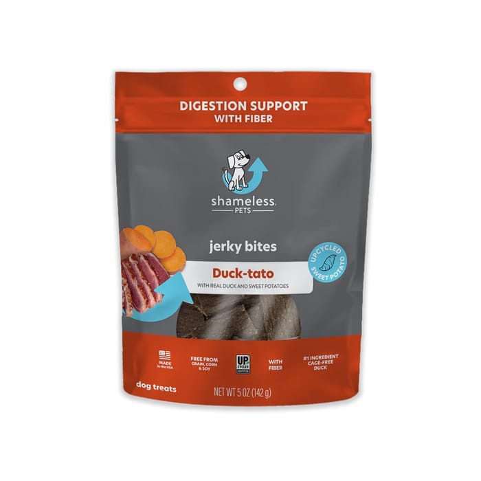 Shameless Pets Duck-Tato Jerky Bites Dog Treats - Duck & Sweet Potato Flavor (5 oz Bag) product detail number 1.0