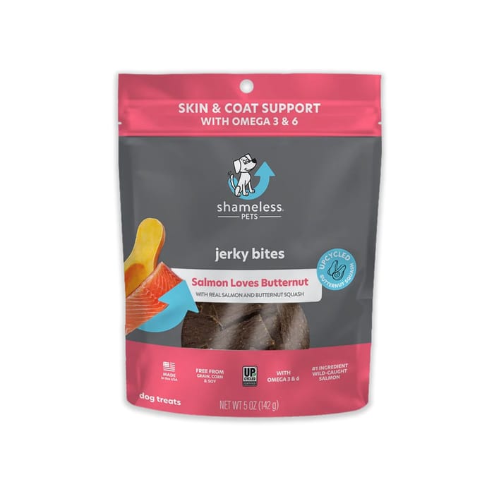 Shameless Pets Salmon Loves Butternut Jerky Bites Dog Treats - Salmon & Squash Flavor (5 oz Bag) product detail number 1.0