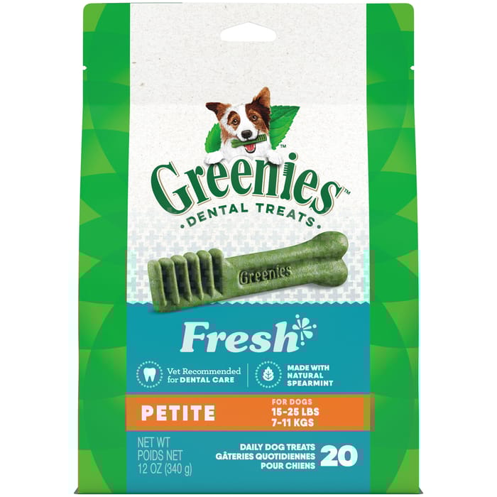 Greenies Fresh Mint Dental Dog Treats - Petite - 20 ct product detail number 1.0