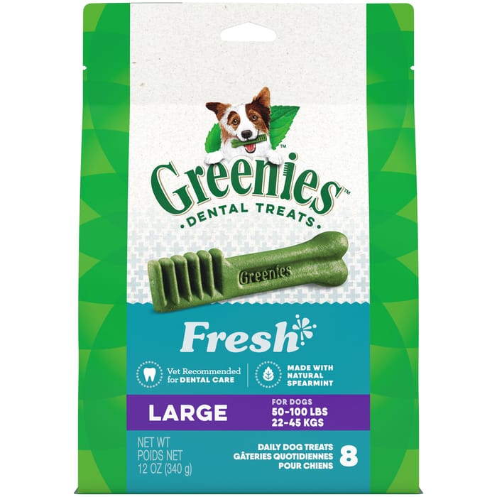 Greenies Fresh Mint Dental Dog Treats - Large - 8 ct  product detail number 1.0