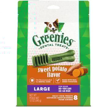 Greenies Sweet Potato Dental Dog Treats- Large - 8 ct -product-tile
