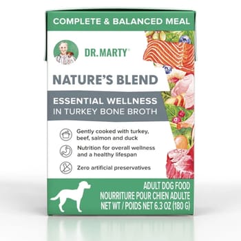 Dr. Marty Nature’s Blend Essential Wellness in Turkey Bone Broth Adult Wet Dog Food - 6.3 oz Box  - Case of 12-product-tile