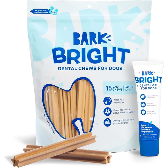 BARK Bright Original Dental Kit for Dogs - Large Dog - 15 Count Chew Stick product detail number 1.0