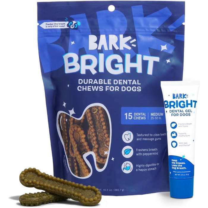BARK Bright Durable Dental Kit for Dogs - Medium Dog - 15 Count Chew Stick product detail number 1.0
