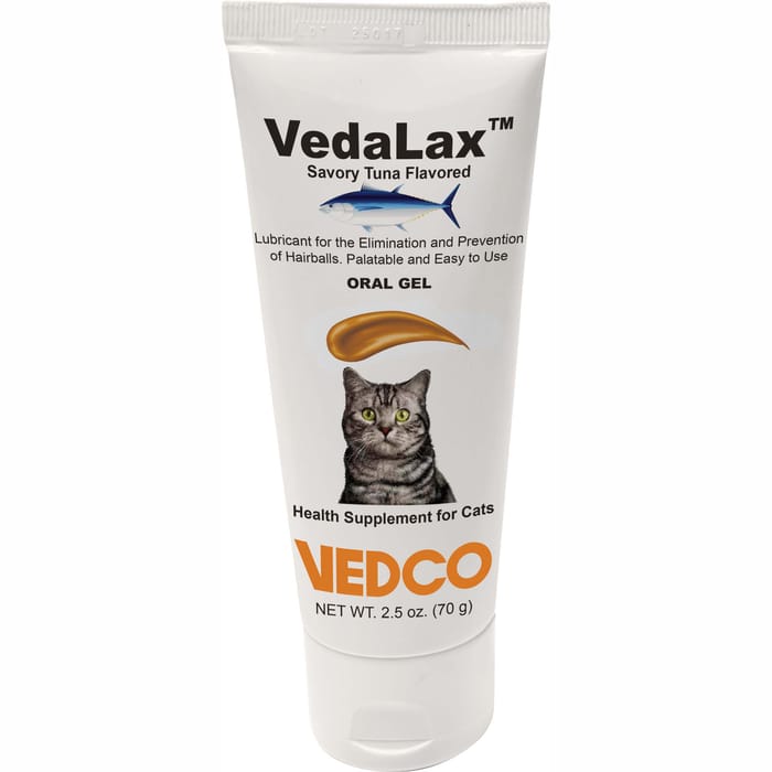 VedaLax Oral Gel for Hairballs Health Supplement for Cats - 2.5 oz - Tuna product detail number 1.0