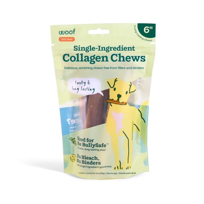 Woof BullySafe Chews - Pure Collagen - 6in - 5 pack product detail number 1.0
