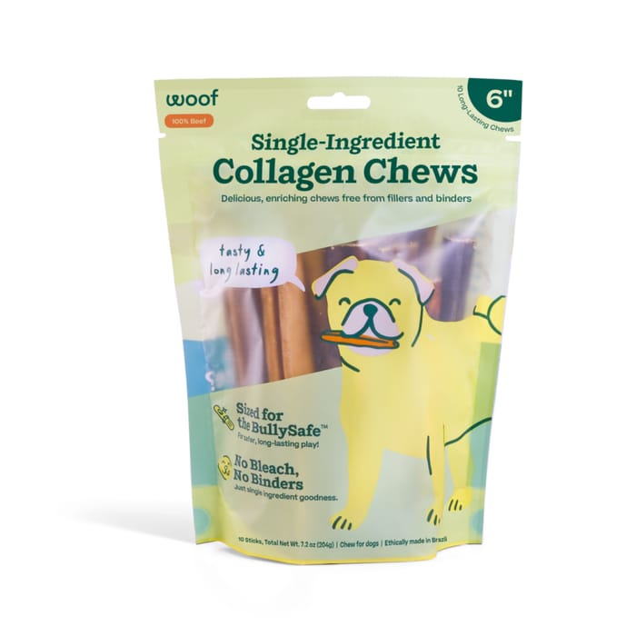 Woof BullySafe Chews - Pure Collagen - 6in - 10 pack product detail number 1.0