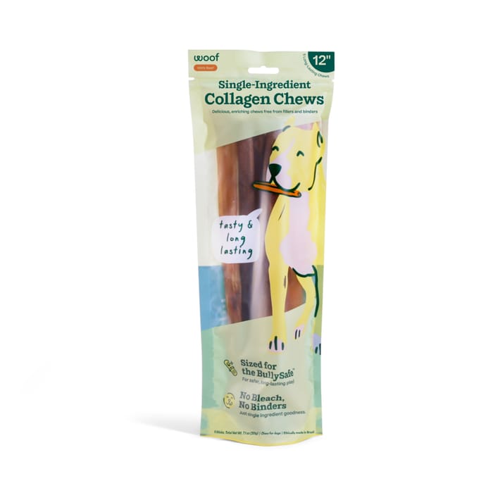 Woof BullySafe Chews - Pure Collagen - 12in - 5 pack product detail number 1.0