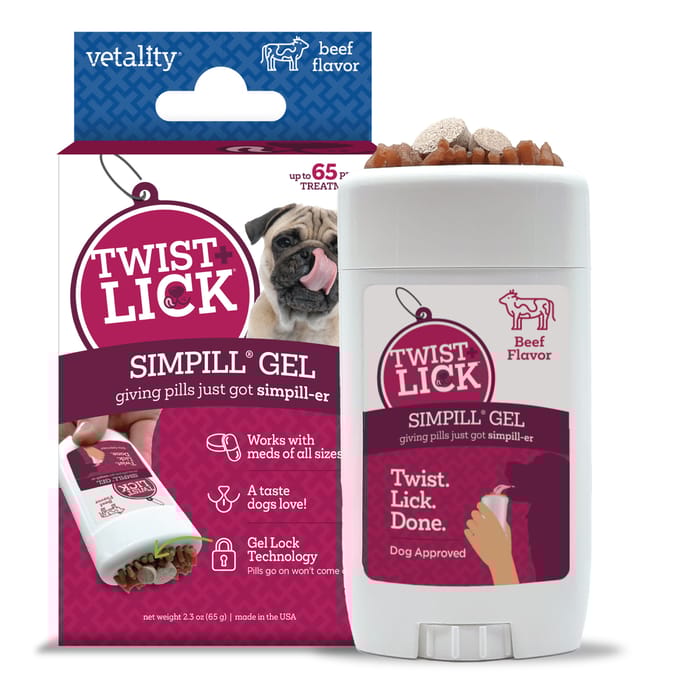 Vetality Twist and Lick SimPill - Beef Flavor - 2.3 oz product detail number 1.0