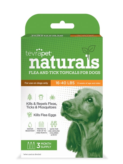 TevraPet Naturals Flea & Tick Topical for Dogs 16-40 lbs - 3 Month Supply product detail number 1.0