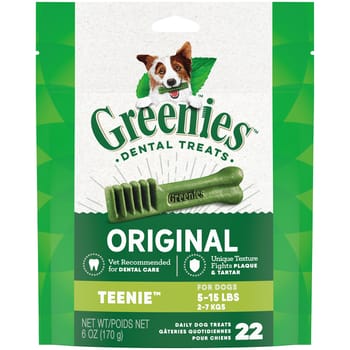 Greenies Original Teenie Natural Dental Dog Treats - 6 oz Pack - 22 Treats-product-tile