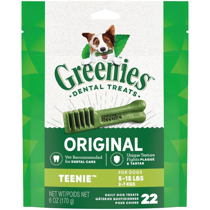 Greenies Original Teenie Natural Dental Dog Treats - 6 oz Pack - 22 Treats product detail number 1.0