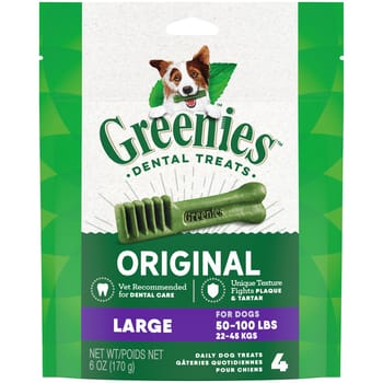 Greenies Original Large Natural Dental Dog Treats - 6 oz Pack - 4 Treats-product-tile