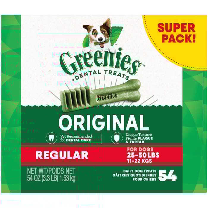 Greenies Original Regular Natural Dental Dog Treats - 54 oz Pack - 54 Treats product detail number 1.0