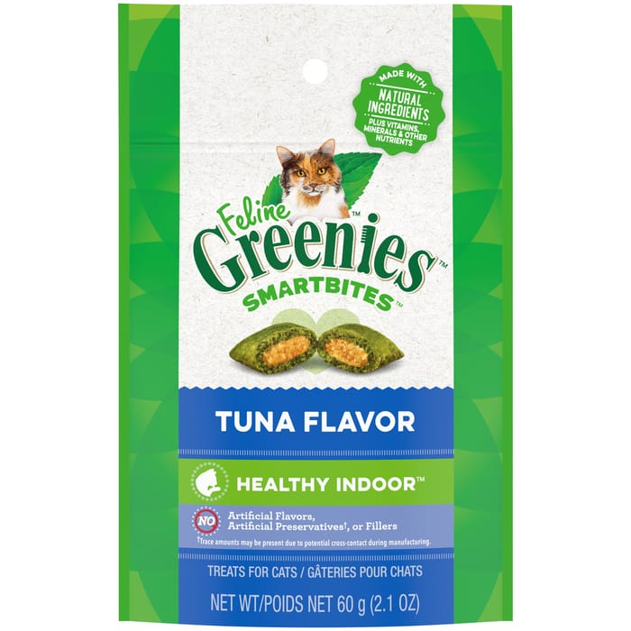 Greenies Smartbites Healthy Indoor Natural Treats for Cats Tuna Flavor - 2.1 oz Pack product detail number 1.0
