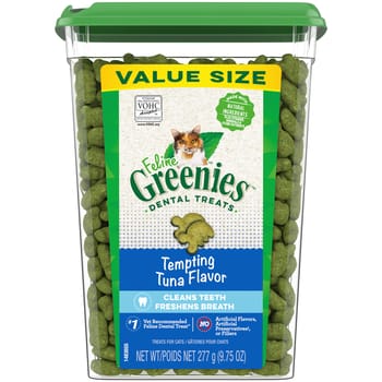 Greenies Adult Dental Cat Treats Tempting Tuna Flavor - 9.75 oz Tub-product-tile