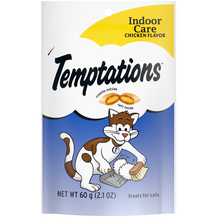 Temptations Chicken Flavor Healthy Indoor Care Crunchy & Soft Cat Treats - 2.1 oz product detail number 1.0