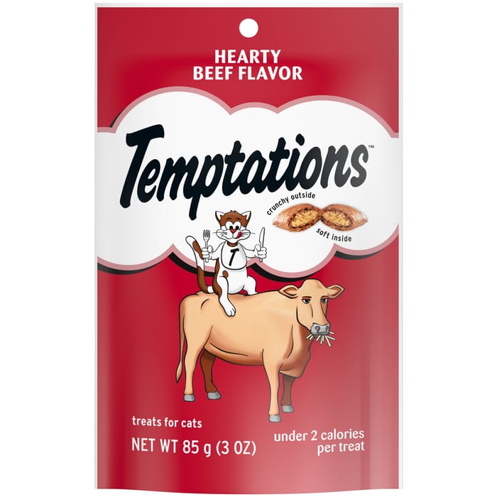 Temptations Hearty Beef Crunchy & Soft Cat Treats - 3 oz product detail number 1.0
