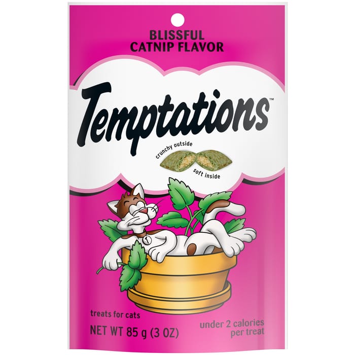 Temptations Blissful Catnip Flavor Crunchy & Soft Cat Treats - 3oz product detail number 1.0