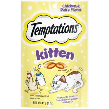 Temptations Kitten, Chicken & Dairy Flavor Crunchy & Soft Treats - 3oz-product-tile