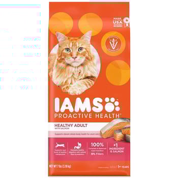 Iams ProActive Health Healthy Adult Original Salmon Dry Cat Food - 7 lb Bag-product-tile