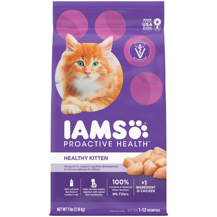 Iams ProActive Health Healthy Kitten Chicken Dry Cat Food - 7 lb Bag product detail number 1.0