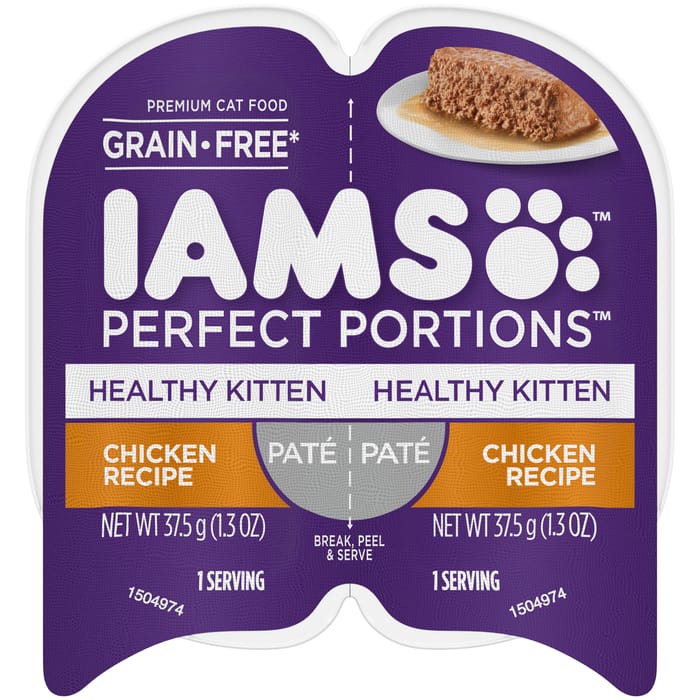 Iams Perfect Portions Healthy Kitten Pate Chicken Wet Cat Food - 2.6 oz - Case of 24 product detail number 1.0