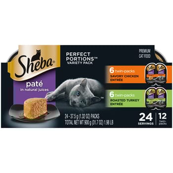 Sheba Perfect Portions Poultry Pate Variety Pack Adult Wet Cat Food-product-tile