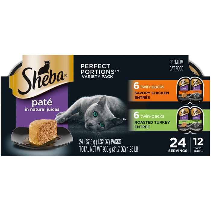 Sheba Perfect Portions Poultry Pate Variety Pack Adult Wet Cat Food - 2.6 oz - Case of 12 product detail number 1.0