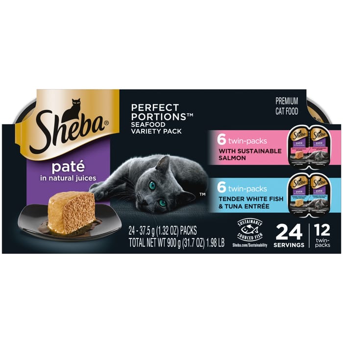 Sheba Perfect Portions Seafood Pate Variety Pack Adult Wet Cat Food - 2.6 oz - Case of 12 product detail number 1.0