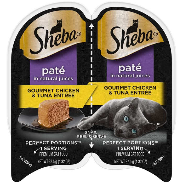 Sheba Perfect Portions Chicken & Tuna Pate Entree Adult Wet Cat Food - 2.6 oz - Case of 24 product detail number 1.0