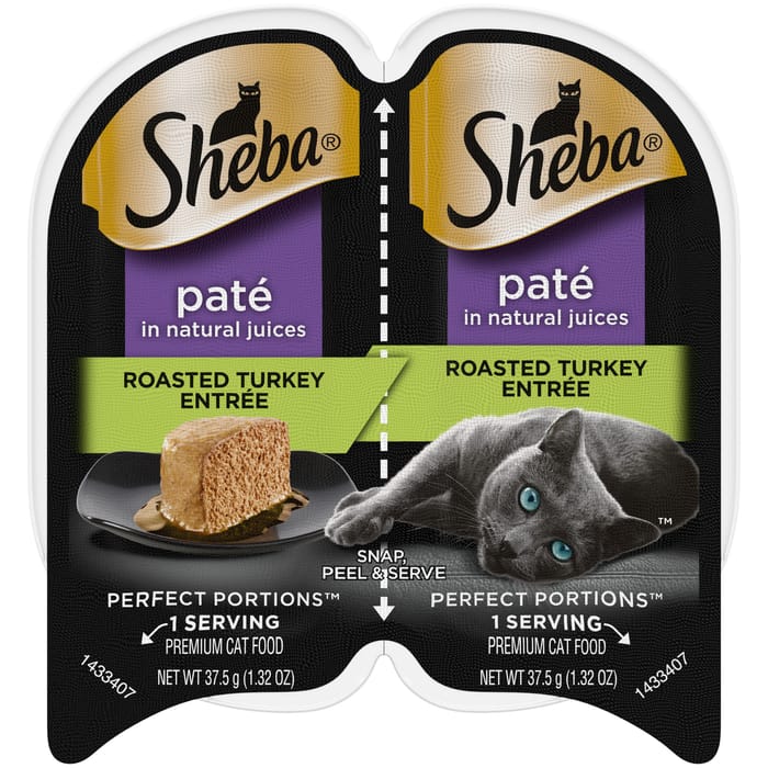 Sheba Perfect Portions Turkey Pate Entree Adult Wet Cat Food - 2.6 oz - Case of 24 product detail number 1.0