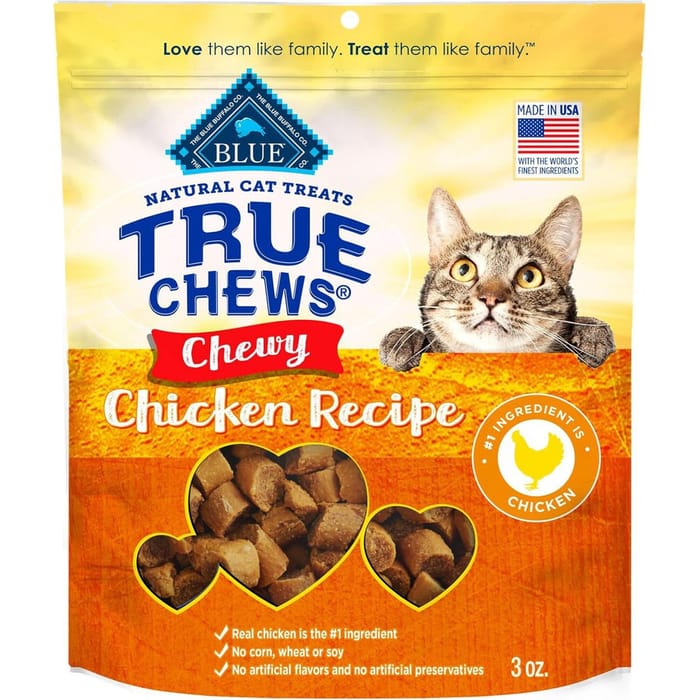 Blue Buffalo True Chews Natural Chewy Cat Treats Chicken Recipe - 3oz Bag product detail number 1.0