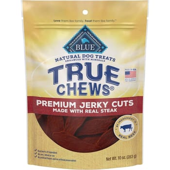 Blue Buffalo True Chews Premium Jerky Cuts Dog Treats - Made in the USA with Natural Ingredients - Beef - 10oz Bag-product-tile
