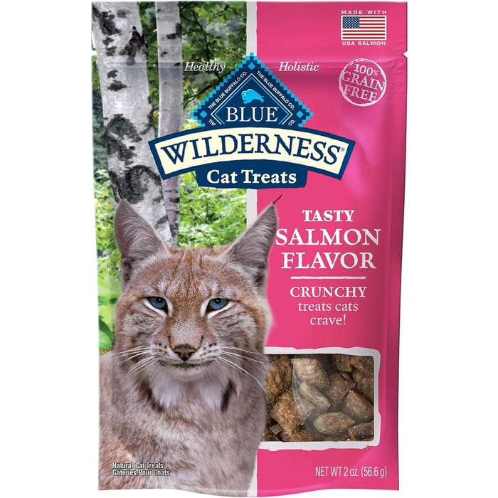 Blue Buffalo Wilderness Grain Free Salmon Flavor Crunchy Cat Treats - 2oz product detail number 1.0