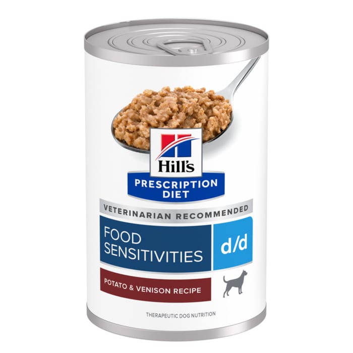 Hill's Prescription Diet d/d Food Sensitivities Potato & Venison Recipe Wet Dog Food - 13 oz Cans - Case of 12 product detail number 1.0