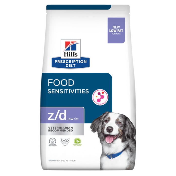 Hill's Prescription Diet z/d Food Sensitivities Low Fat Hydrolyzed Soy Recipe Dry Dog Food - 25 lb bag product detail number 1.0