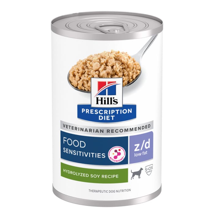 Hill's Prescription Diet z/d Food Sensitivities Low Fat Hydrolyzed Soy Recipe Wet Dog Food - 13 oz Cans - Case of 12 product detail number 1.0