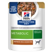 Hill's Prescription Diet Metabolic Weight Vegetables, Rice, & Chicken Stew Recipe Wet Dog Food