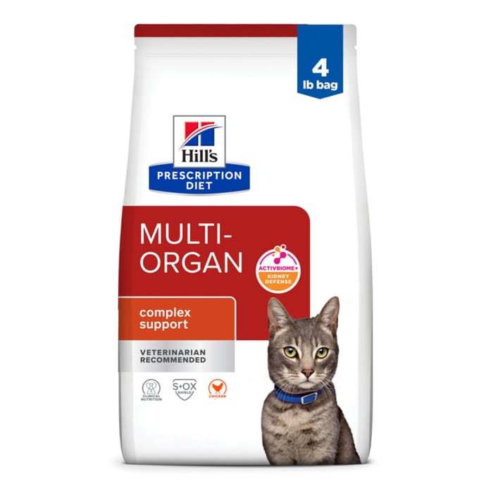Hill's Prescription Diet Multi-Organ Support Chicken Dry Cat Food - 4 lb Bag product detail number 1.0